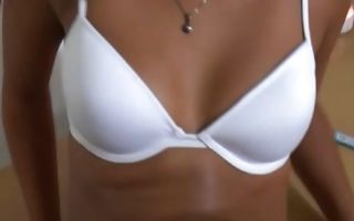 Sexy babe Alexis in her lingerie poked from behind